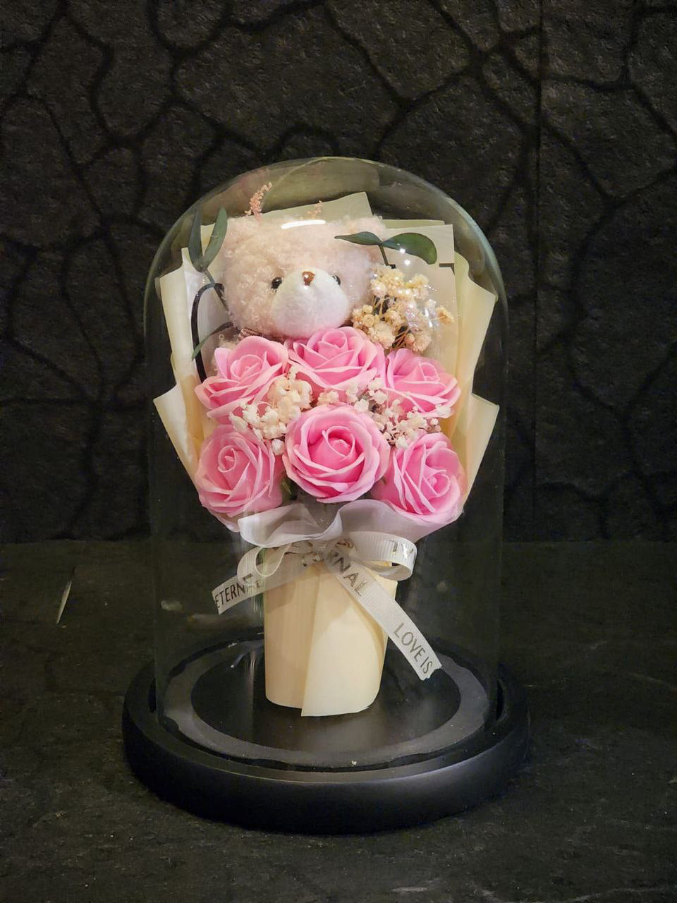 Stuffed Bear & Flowers